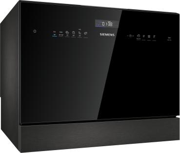Siemens SK25IB00TE - iQ500, Freistehender Kompakt-Geschirrspüler, 55 cm, Schwarz